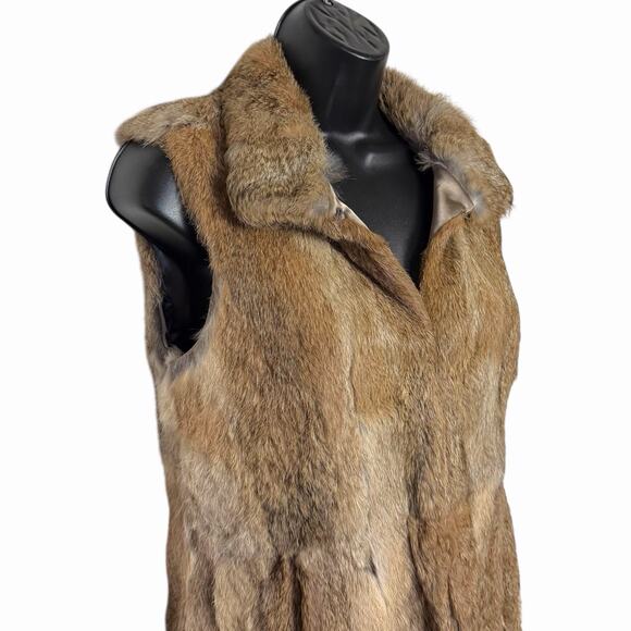 MICHAEL KORS AUTHENTIC RABBIT FUR VEST COZY LUXURY FALL WINTER SIZE S VGUC - Picture 4 of 9